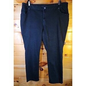 Lee Riders Women's Plus 26 Medium Black Irregular Jeans Straight Leg